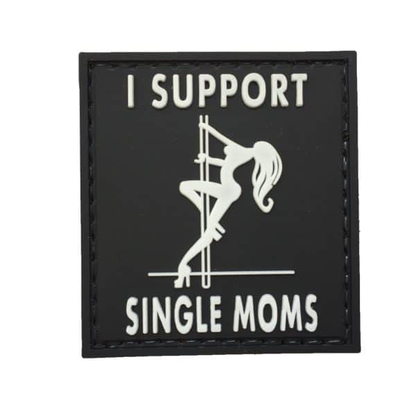 TPB I Support Single Moms PVC Patch (Black)-The Patch Board-Socom Tactical Airsoft