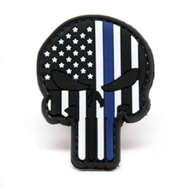 TPB Punisher Skull US Flag Cut Out Patch - Thin blue line-The Patch Board-Socom Tactical Airsoft