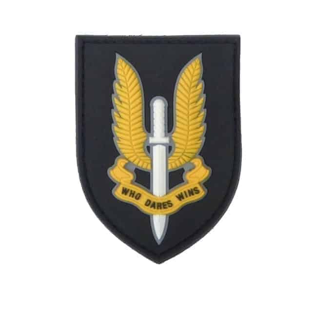 TPB SAS Who Dares Wins Patch (Black & Yellow)-The Patch Board-Socom Tactical Airsoft