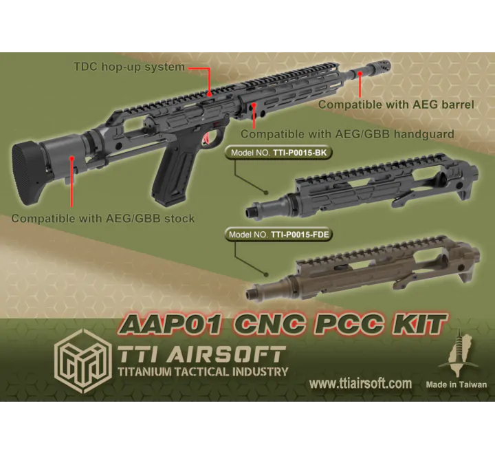 TTI AAP-01 PCC Kit Black (CNC)-TTI-Socom Tactical Airsoft