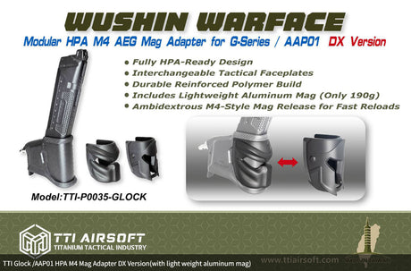 TTI G-series / AAP01 HPA M4 Mag Adapter DX Version (with light-weight aluminium mag)-TTI-Socom Tactical Airsoft