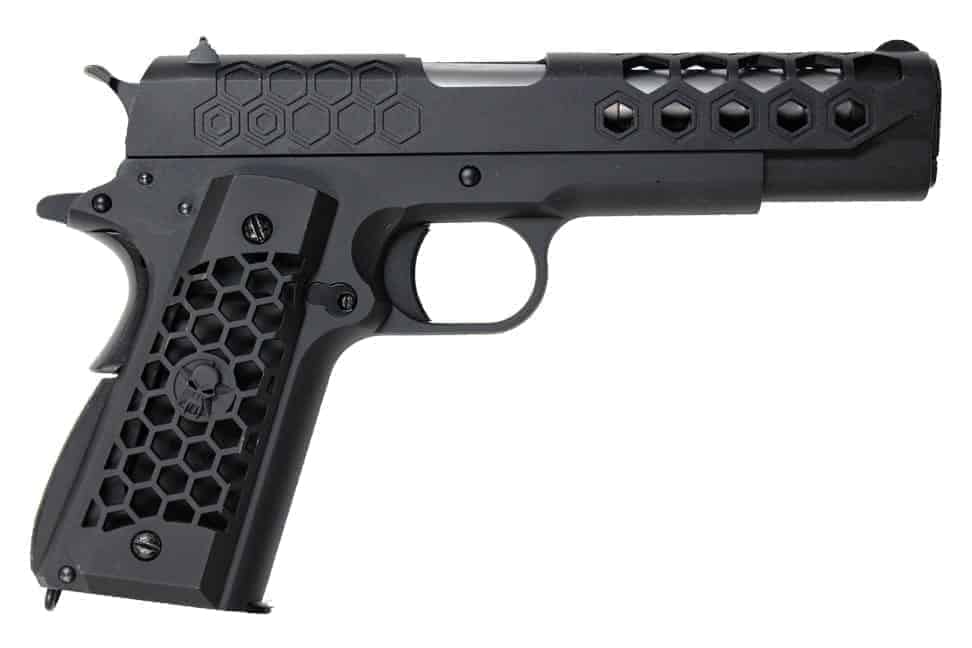 WE 1911 Hex Cut GBB Pistol - Black-WE-Socom Tactical Airsoft