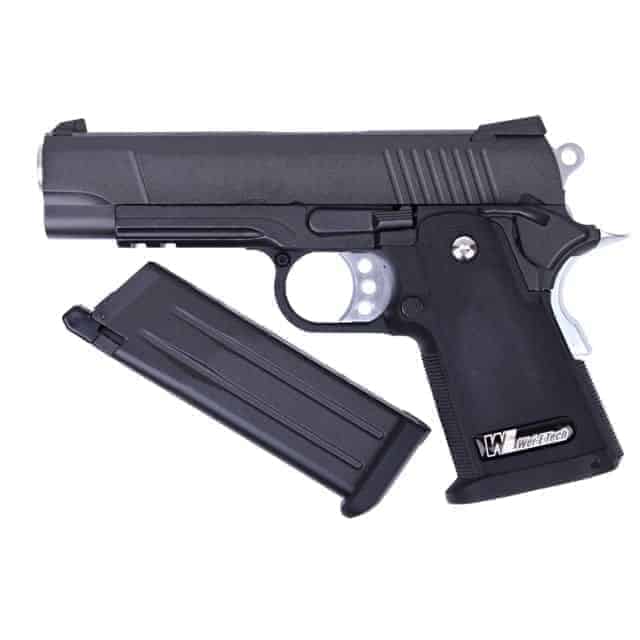 WE Hi-Capa 4.3S GBB Pistol (Black)-WE-Socom Tactical Airsoft