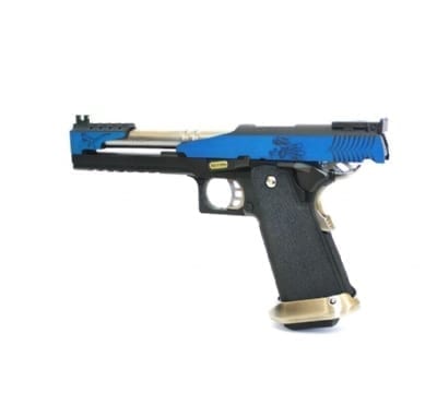 WE Hi-capa 6" T-Rex Custom with Titanium barrel - Blue-WE-Socom Tactical Airsoft