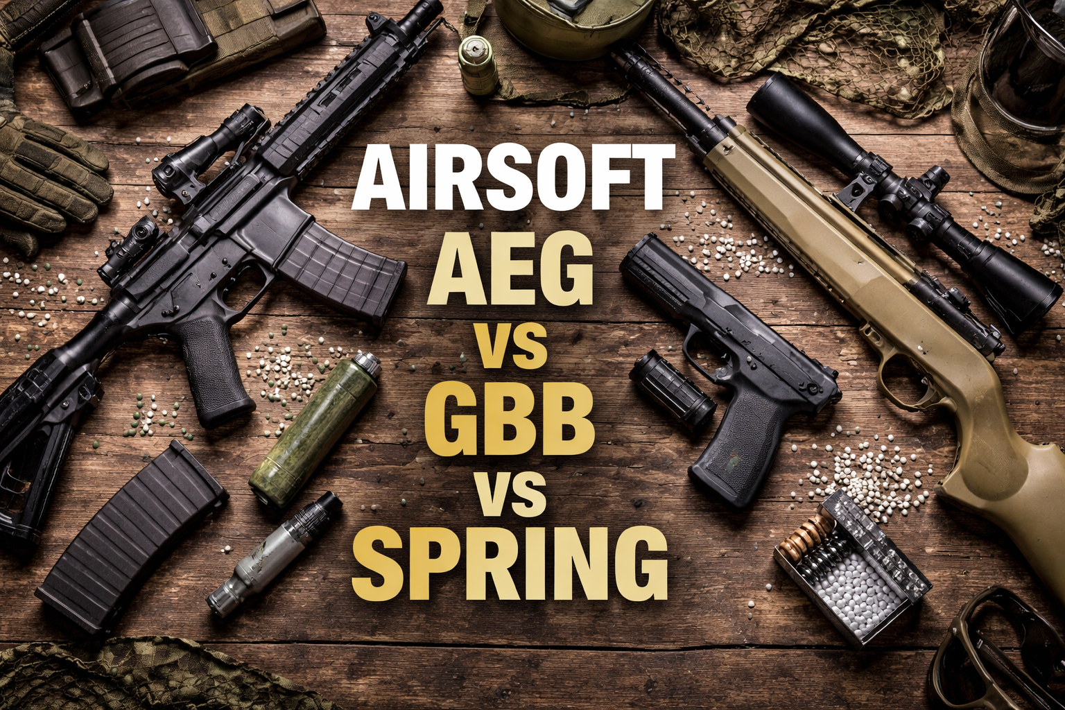 What's the Difference Between AEG, GBB, and Spring Airsoft Guns?