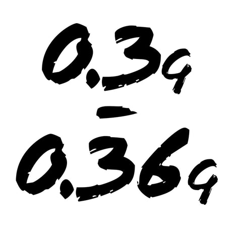 0.3g - 0.36g BBs