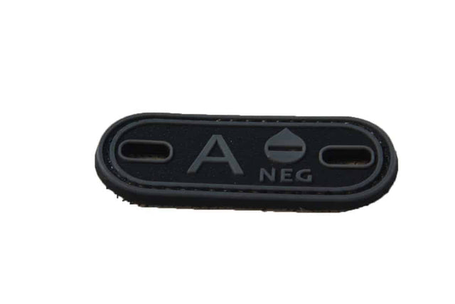 A Negative blood type patch (Black) (Fits boot lace)