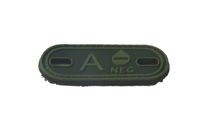 A Negative blood type patch (Green) (Fits boot lace)