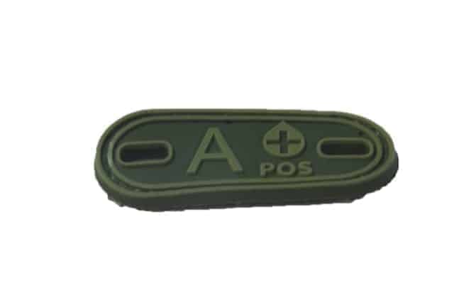 A Positive blood type patch (Green) (Fits boot lace)