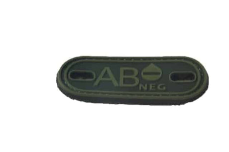 AB Negative blood type patch (Green) (Fits boot lace)