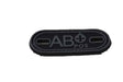 AB Positive blood type patch (Black) (Fits boot lace)