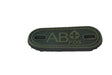 AB Positive blood type patch (Green) (Fits boot lace)