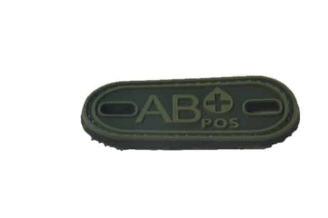 AB Positive blood type patch (Green) (Fits boot lace)