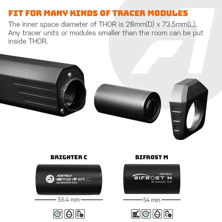 Acetech Thor Tracer Unit Set For Krytac Vector