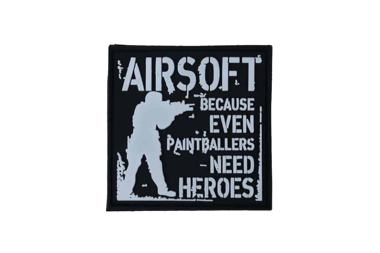 Airsoft, because even paintballers need heroes patch (Black)