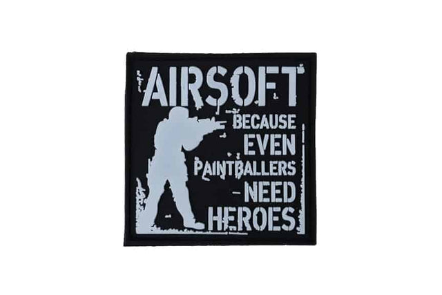 Airsoft, because even paintballers need heroes patch (Black)