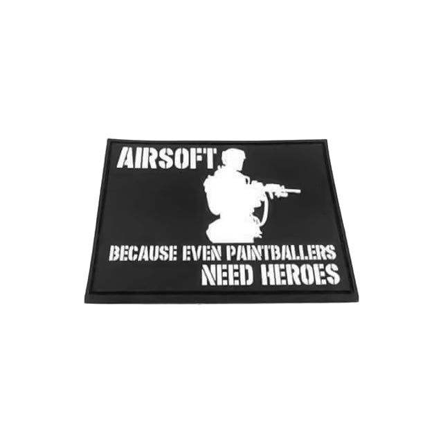 Airsoft: Because Even Paintballers Need Heroes Patch (White)-Socom Tactical Airsoft