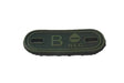 B Negative blood type patch (Green) (Fits boot lace)