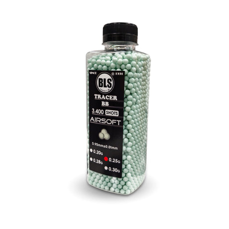 BLS 0.25g Blue Tracer BBs – 3400rd Bottle (2026 Version)-Socom Tactical Airsoft