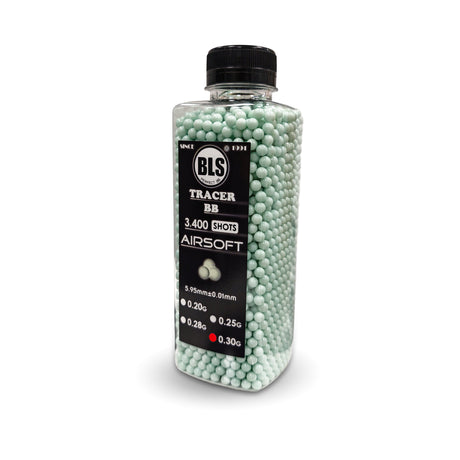 BLS 0.3g Blue Tracer BBs – 3400rd Bottle (2026 Version)-Socom Tactical Airsoft