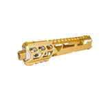 CTMA FUKU-2 CNC Aluminium Upper Slide Set - (Short) CUTOUT GOLD/SILVER