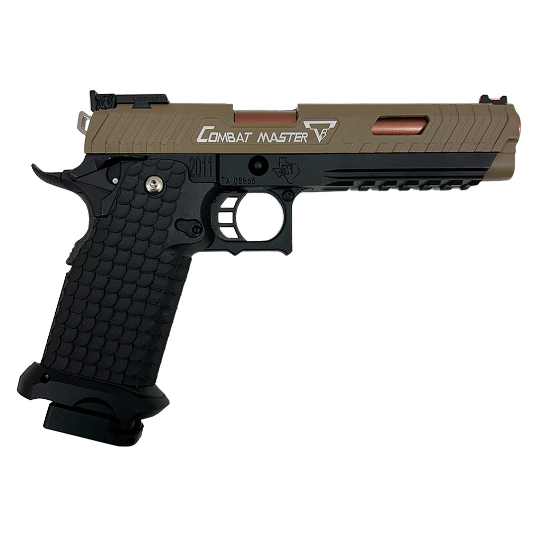E&C Hi-Capa 5.1 TTI GBB Pistol - Tan Slide/Black Frame