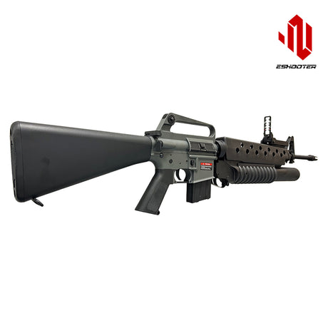 E&C M16A1 with M203 Launcher VN (2025 Version with E-Shooter Mosfet)-Socom Tactical Airsoft