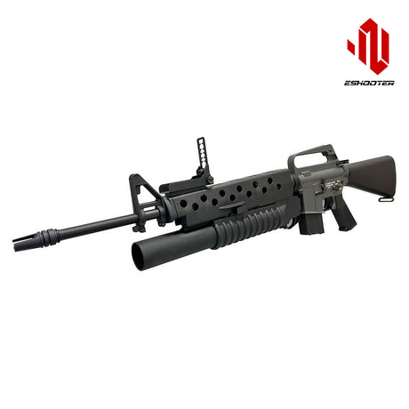 E&C M16A1 with M203 Launcher VN (2025 Version with E-Shooter Mosfet)-Socom Tactical Airsoft
