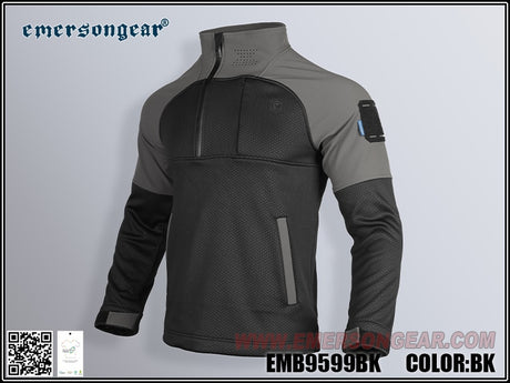 Emerson Blue Label Rhinoceros Breathable Top – Black
