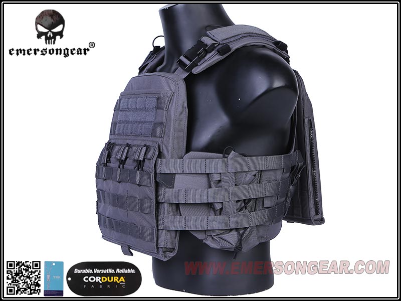 Emerson Gear Navy Cage Style Tactical Vest - Wolf Grey