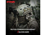 FMA-FCS Falcon Ears Tactical Communication Headset STD (Black / Tan)