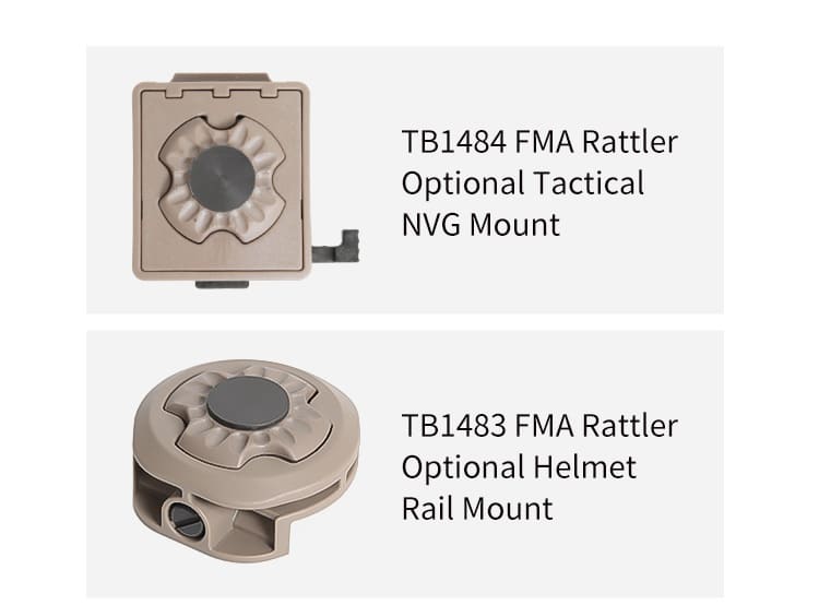 FMA Rattler Compact II Hands Free Light Black / Dark Earth