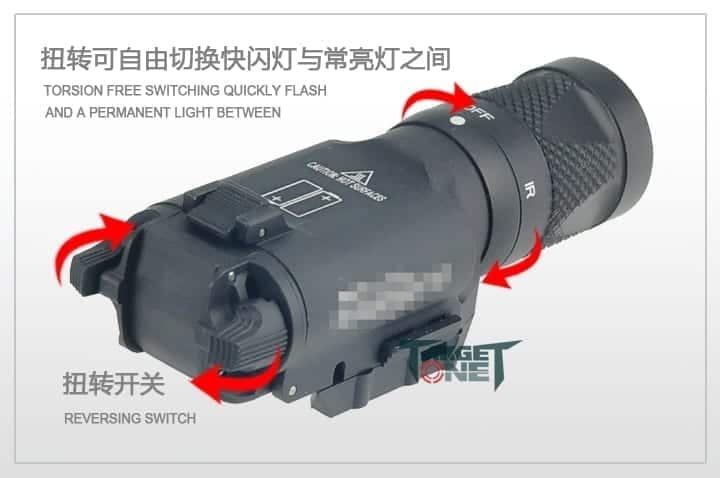 FMA Target one X300V Pistol torch with Strobe