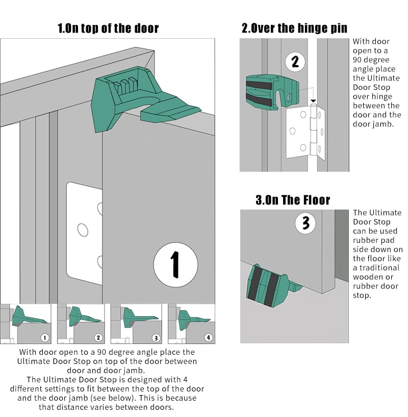 FMA Ultimate 3 Way Door Stop (Black)