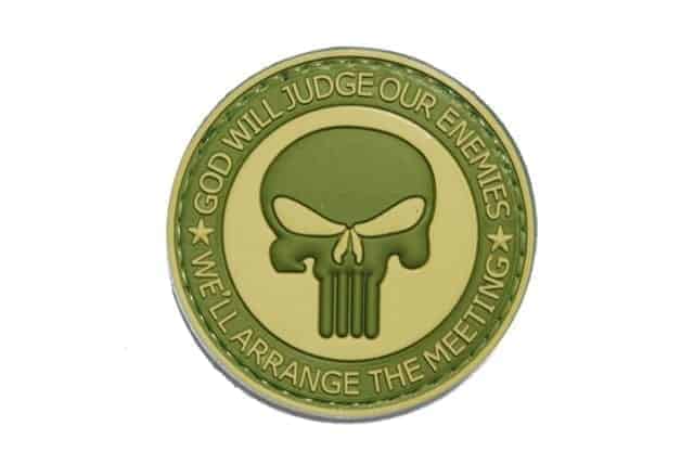 God will judge our enemies punisher patch (Green)