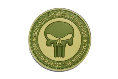 God will judge our enemies punisher patch (Green)