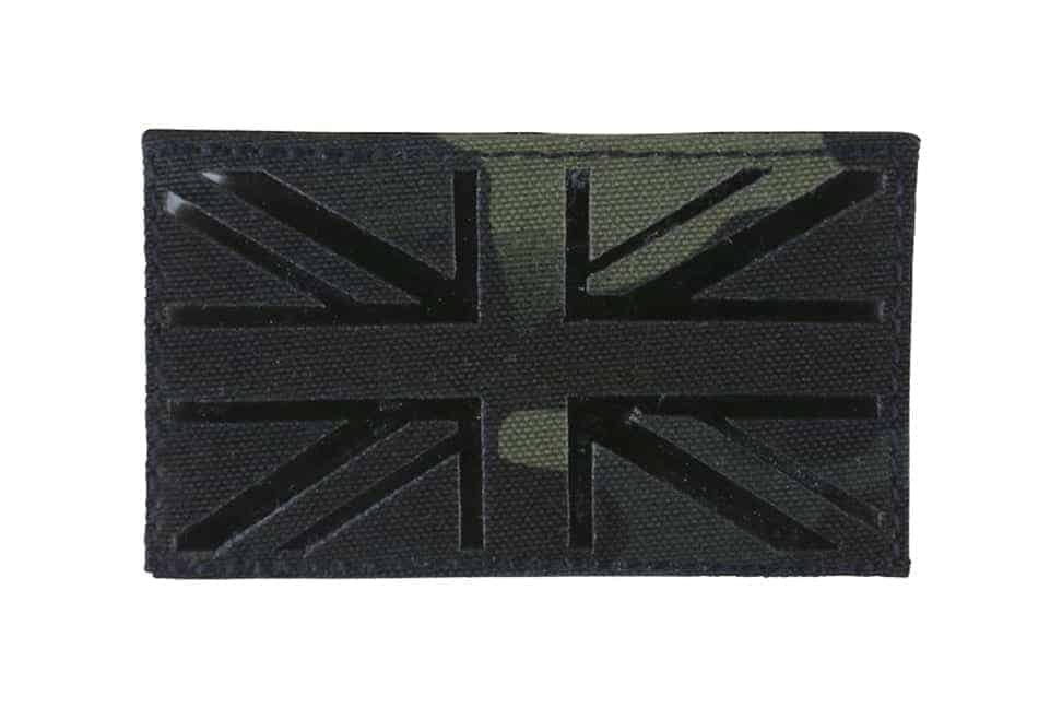 Kombat UK flag laser cut patch - BTP Black