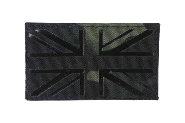 Kombat UK flag laser cut patch - BTP Black