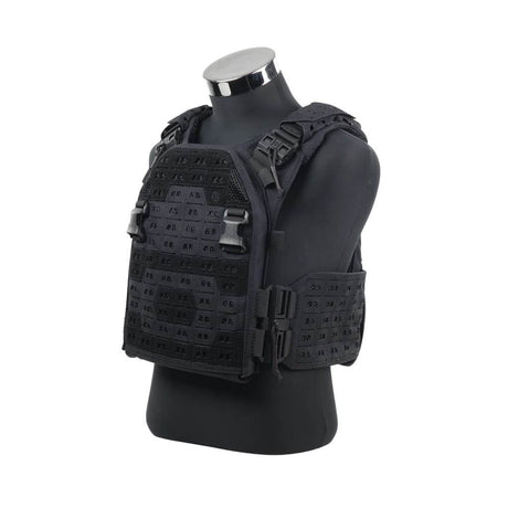 Novritsch ASPC 1.2 airsoft plate carrier in Black with front flap
