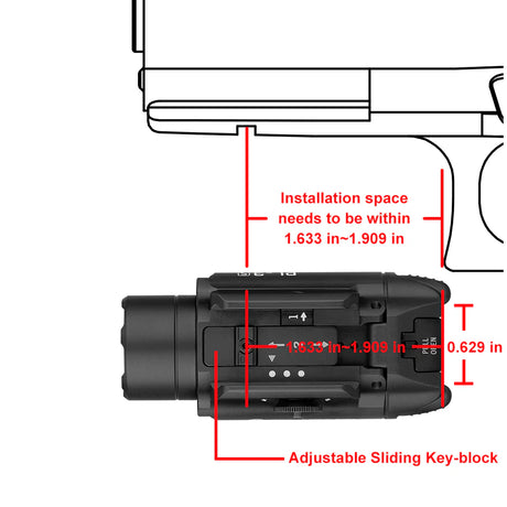 Olight PL-3S Valkyrie Rail Mountable LED Torch - Tan-Socom Tactical Airsoft