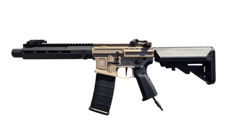 Poseidon Punisher+ HPA rifle with Polarstar Jack engine in dual tone