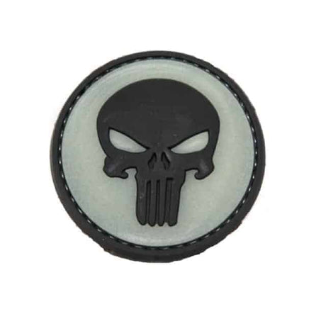 Punisher skull glow in the dark patch (Green)