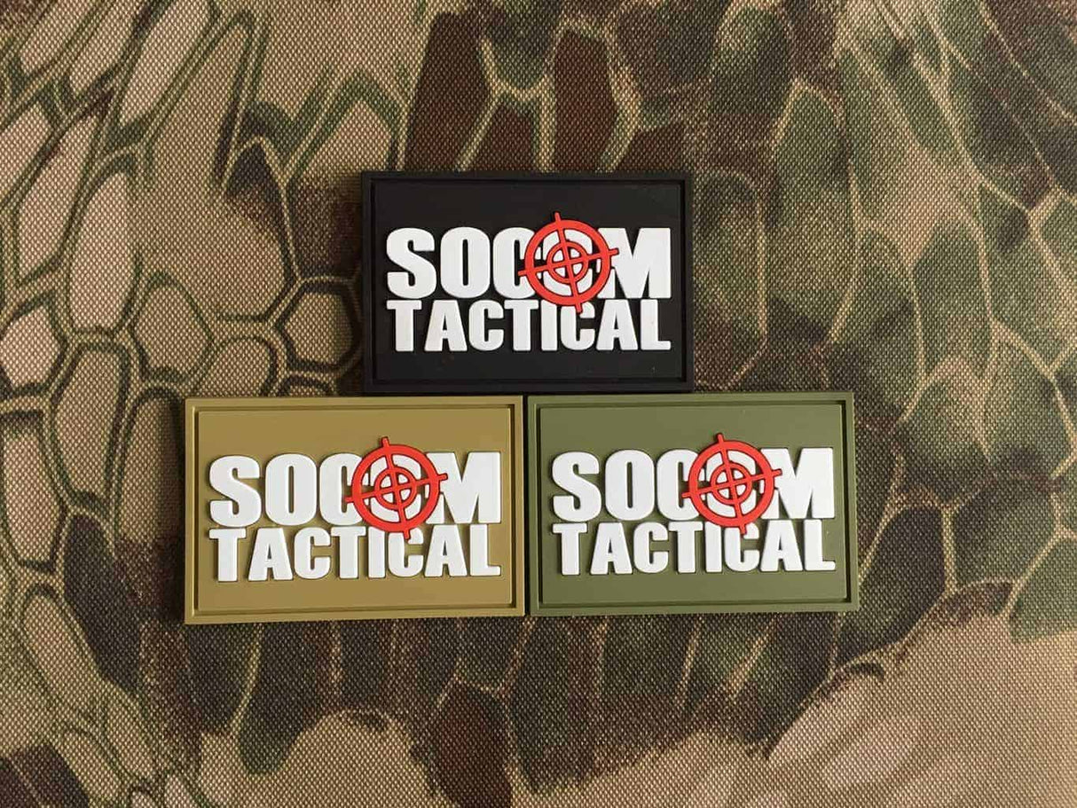 Socom Tactical PVC Velcro patch Black, Tan or Green