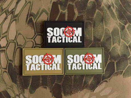 Socom Tactical PVC Velcro patch Black, Tan or Green