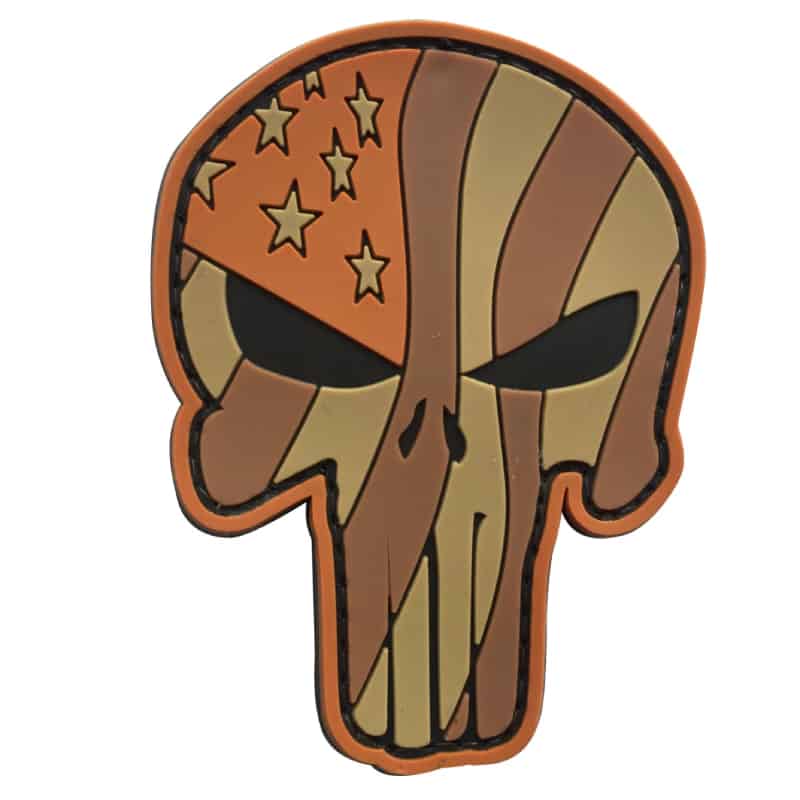 TPB Patriot Punisher Skull Patch (Tan)