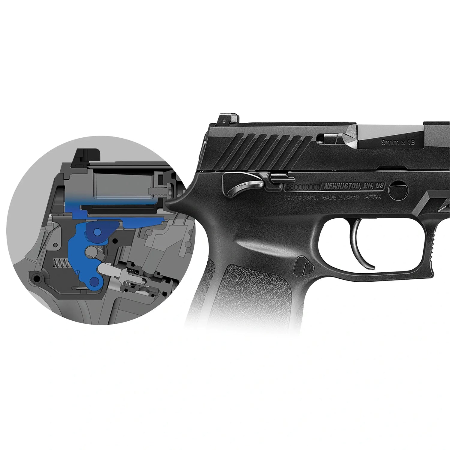 Tokyo Marui TM320 Full Size GBB Pistol-Socom Tactical Airsoft