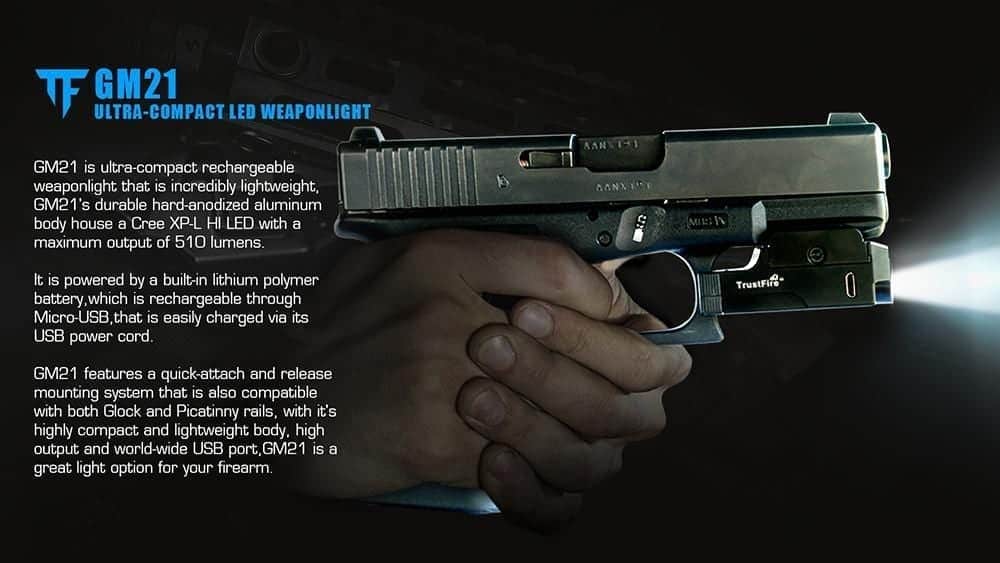 TrustFire Rechargeable GM21 Pistol Light