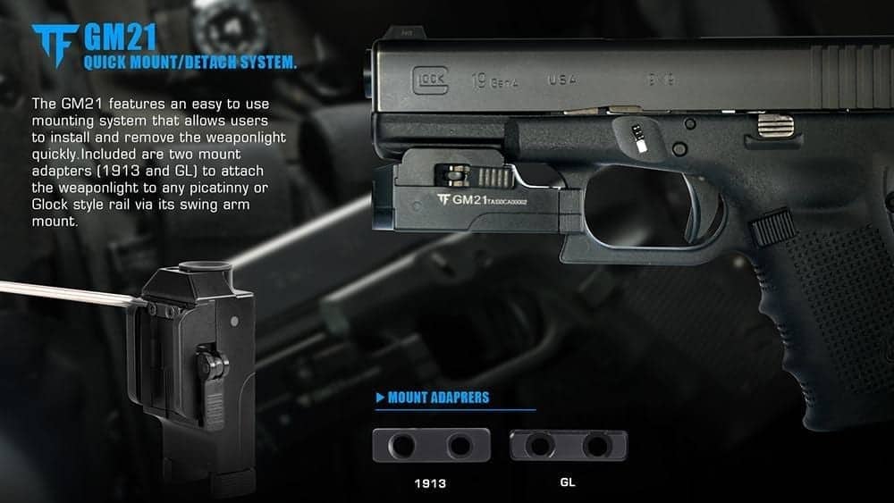 TrustFire Rechargeable GM21 Pistol Light