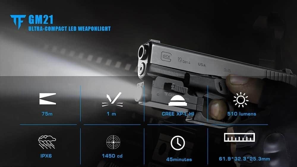 TrustFire Rechargeable GM21 Pistol Light