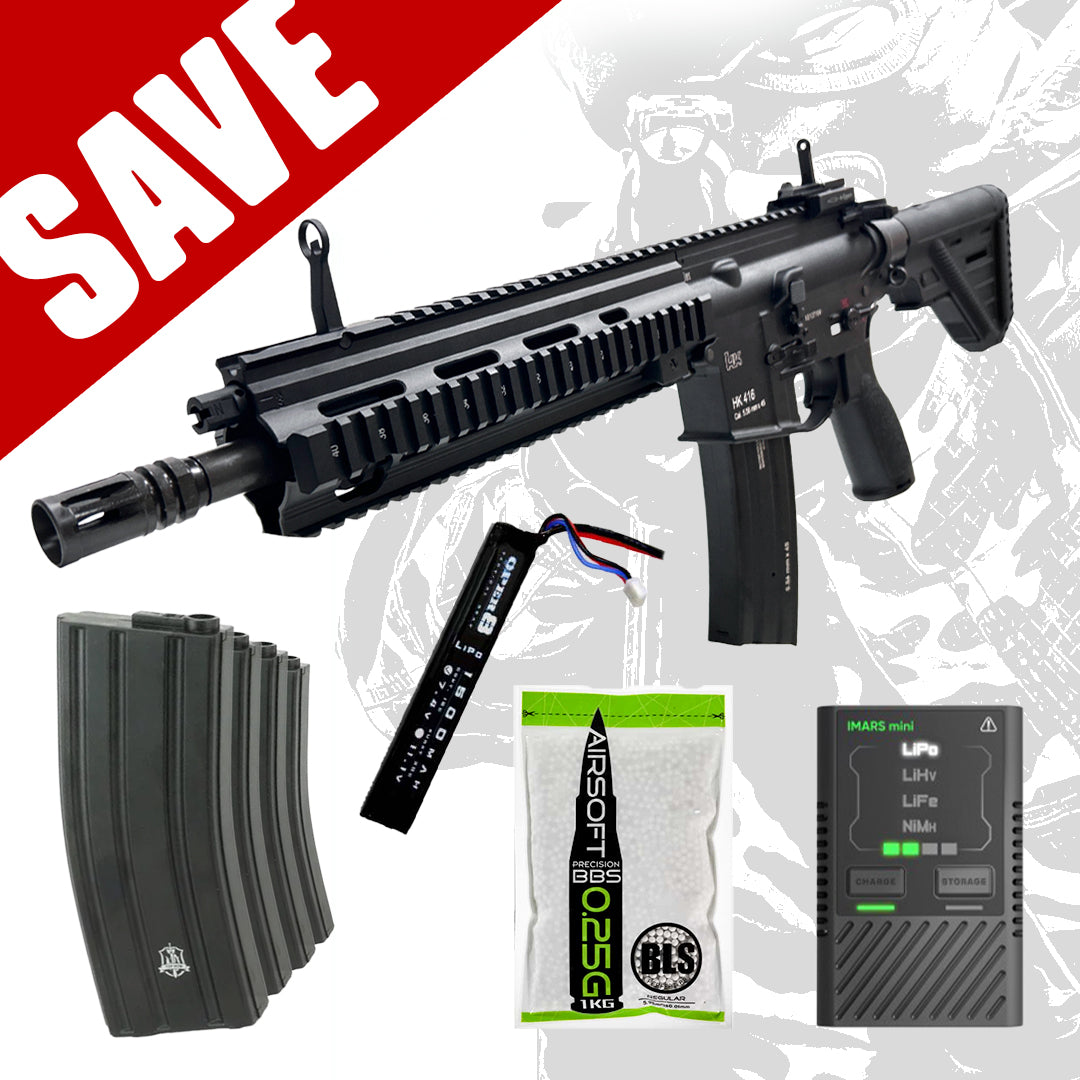 Umarex H&K HK416 A5 AEG Airsoft Rifle Starter Kit Bundle